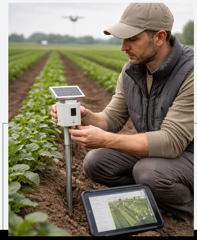 IoT мониторинг сельскохозяйственных полей и контроля в Коркине